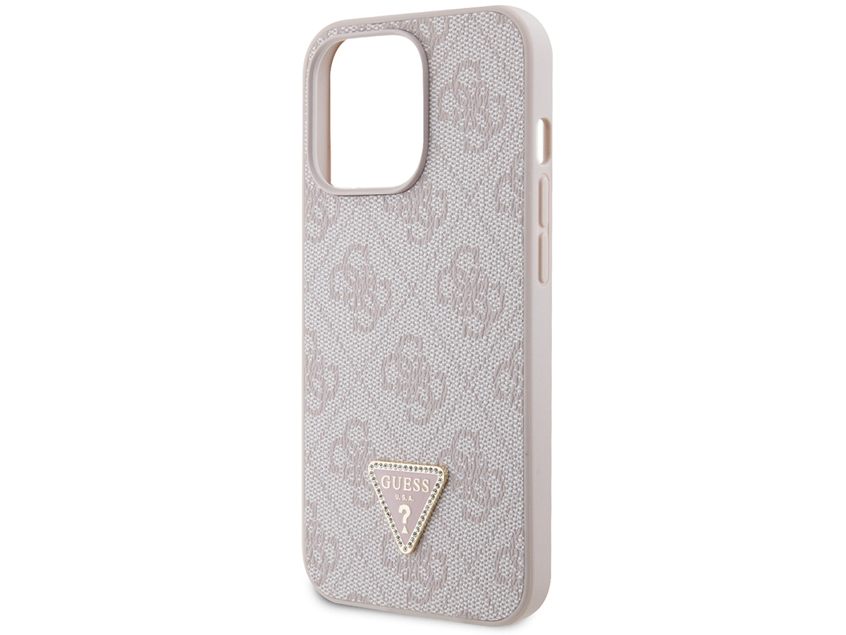 Guess 4G Monogram Necklace Case Roze - iPhone 13 Pro Max hoesje