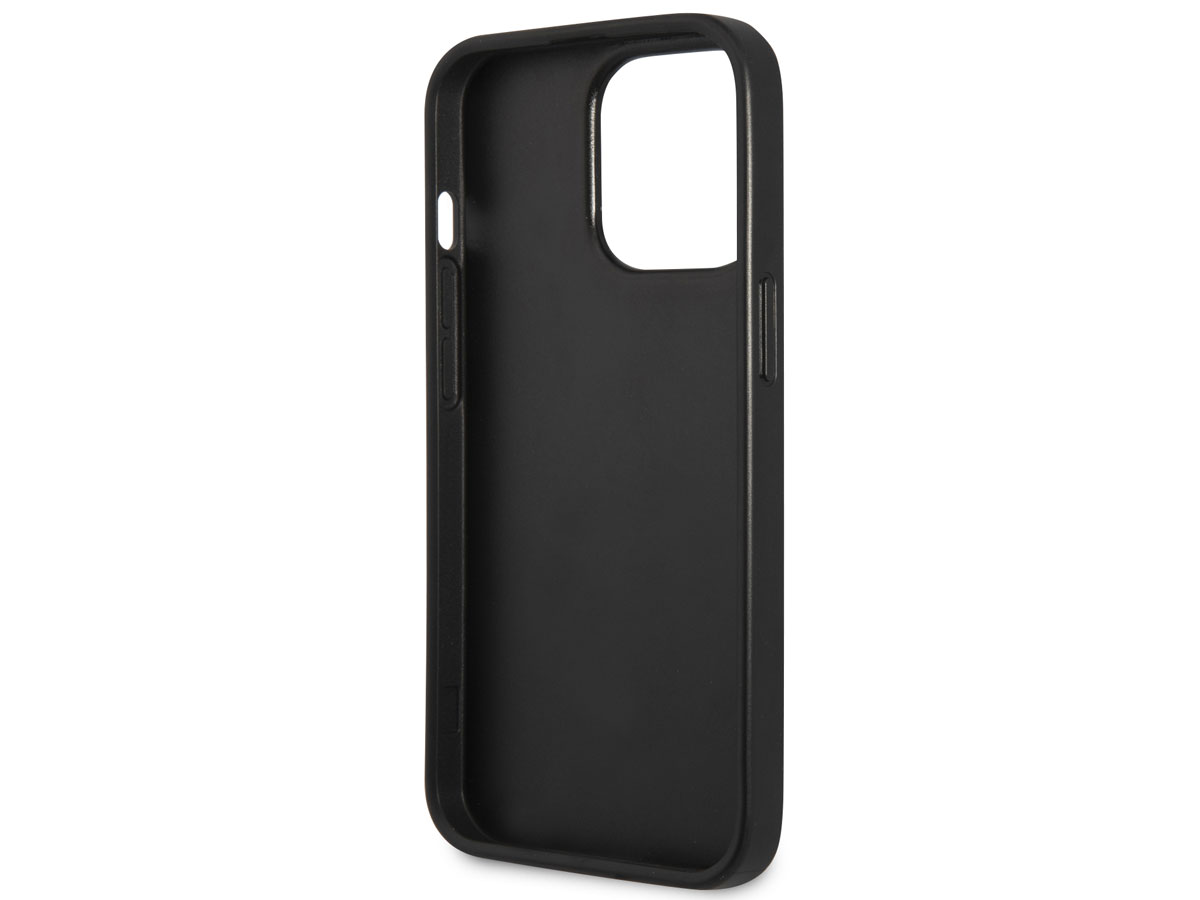 Guess Big 4G Saffiano Case Zwart - iPhone 13 Pro Max hoesje