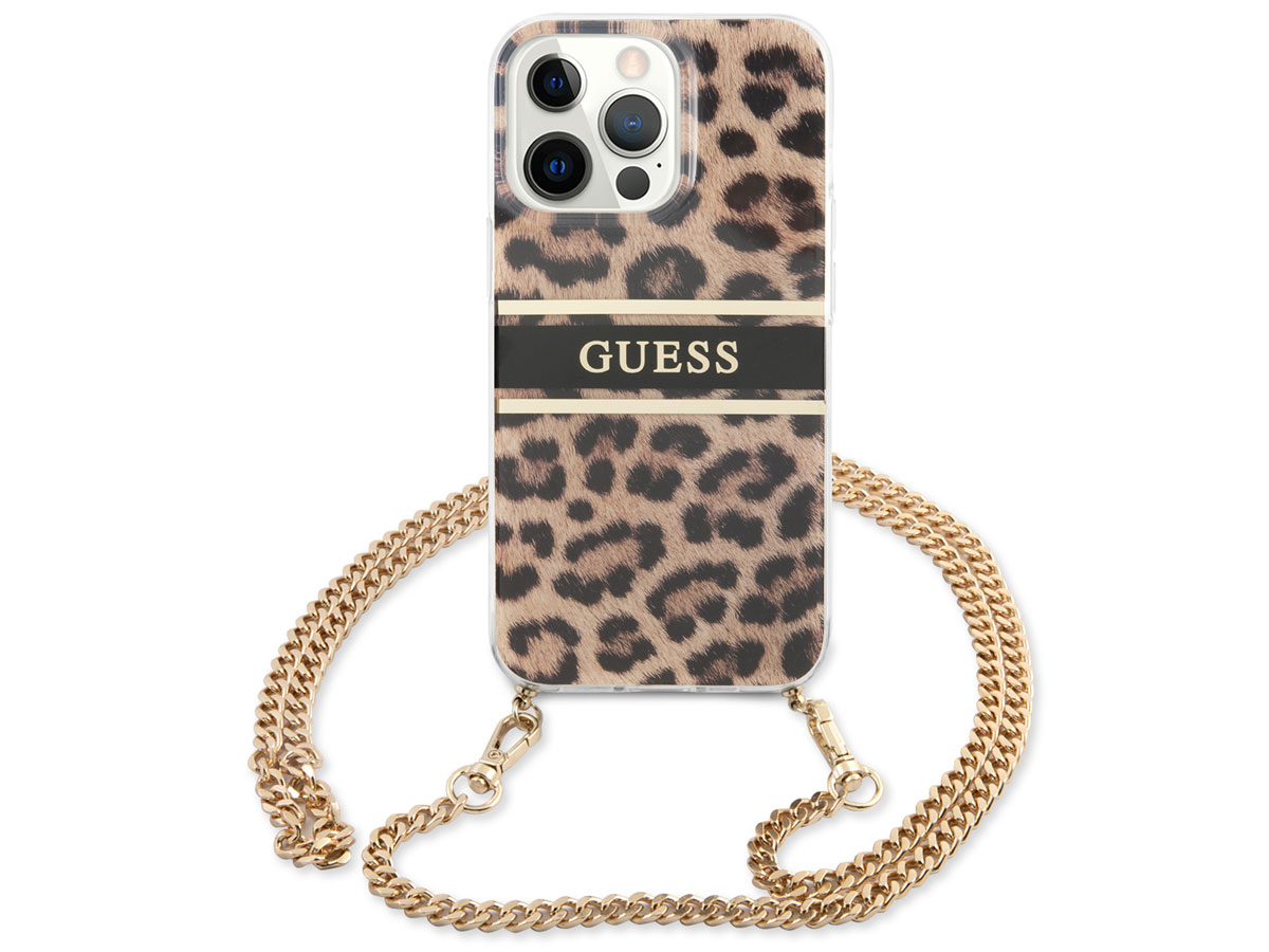 Guess Leopard Crossbody Case - iPhone 13 Pro Max hoesje