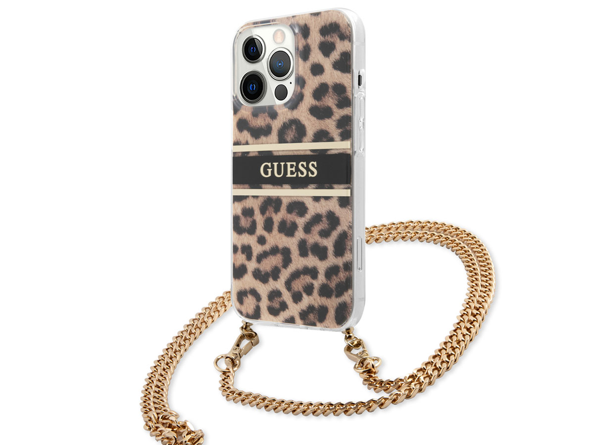 Guess Leopard Crossbody Case - iPhone 13 Pro Max hoesje