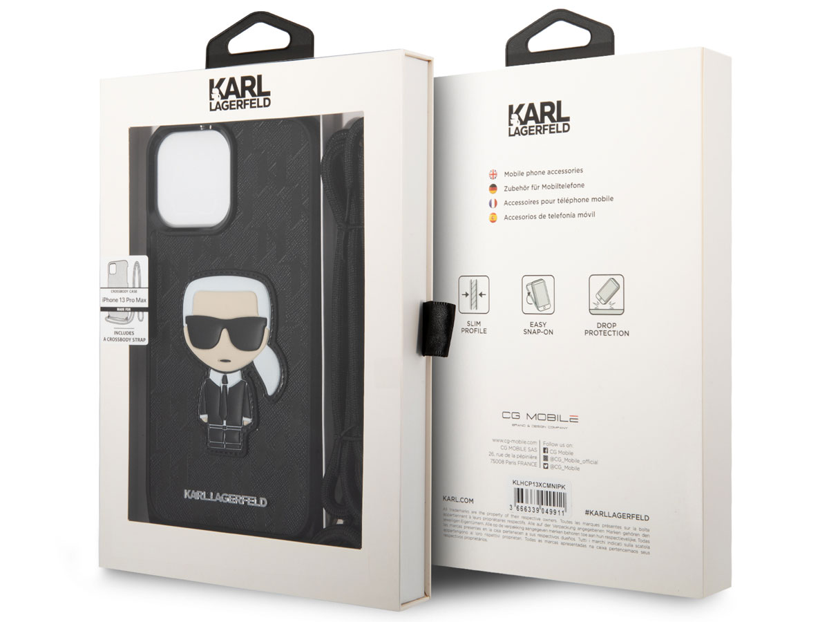 Karl Lagerfeld Ikonik Monogram Necklace Case - iPhone 13 Pro Max hoesje