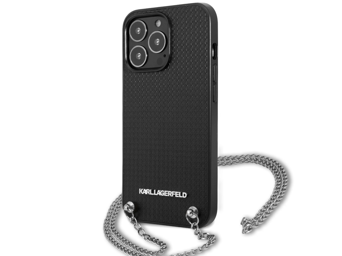 Karl Lagerfeld Necklace Case Zwart - iPhone 13 Pro Max hoesje