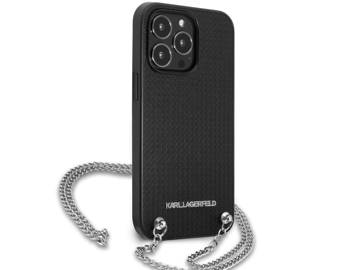 Karl Lagerfeld Necklace Case Zwart - iPhone 13 Pro Max hoesje