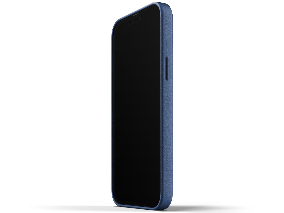 Mujjo Full Leather Case Monaco Blue - iPhone 13 Pro Max Hoesje Leer