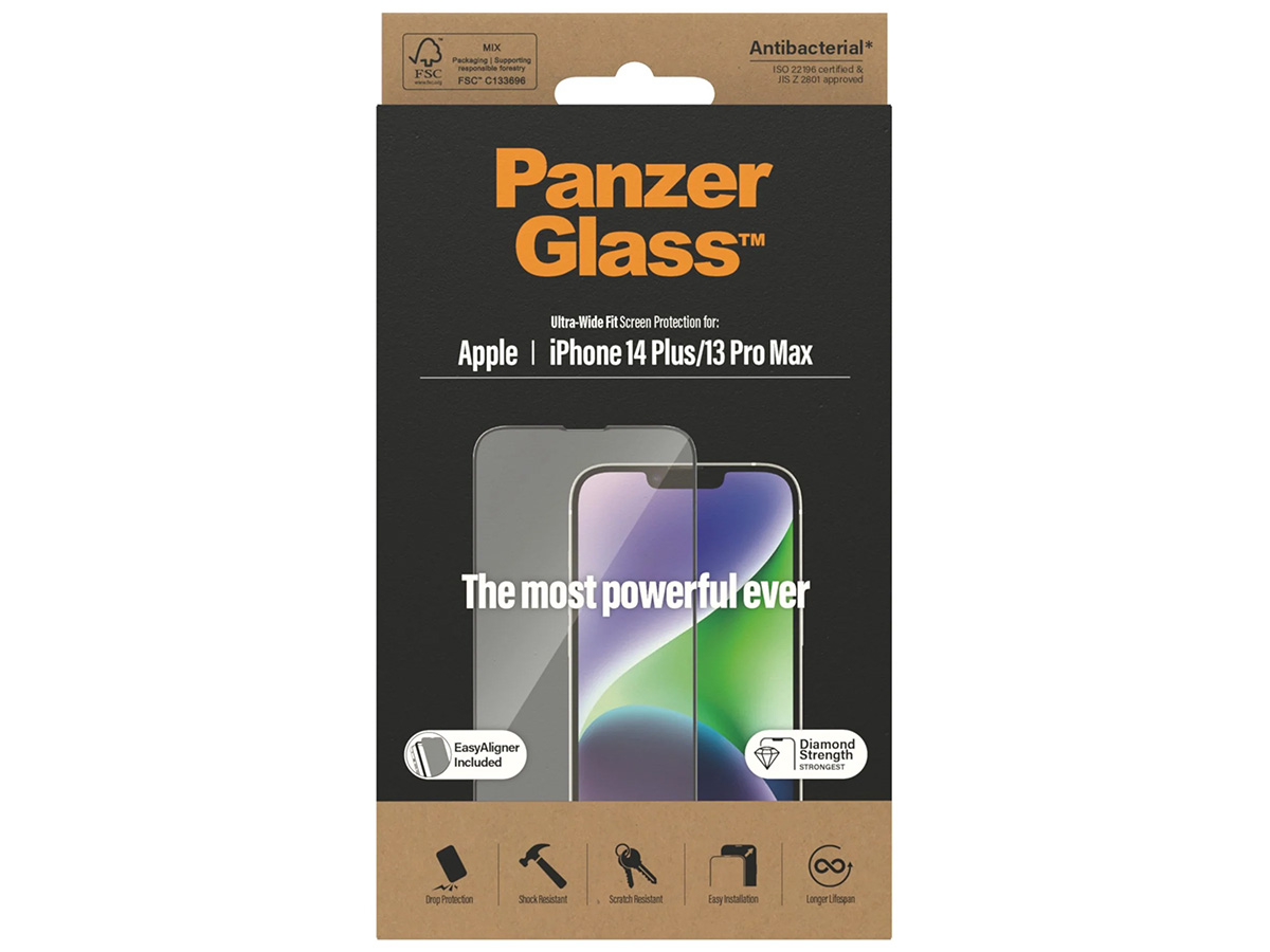 PanzerGlass iPhone 13 Pro Max Screen Protector Glas Wide Fit met EasyAligner