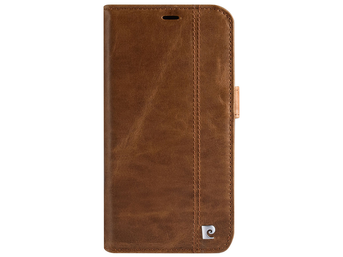 Pierre Cardin Bookcase Bruin Leer - iPhone 13 Pro Max hoesje