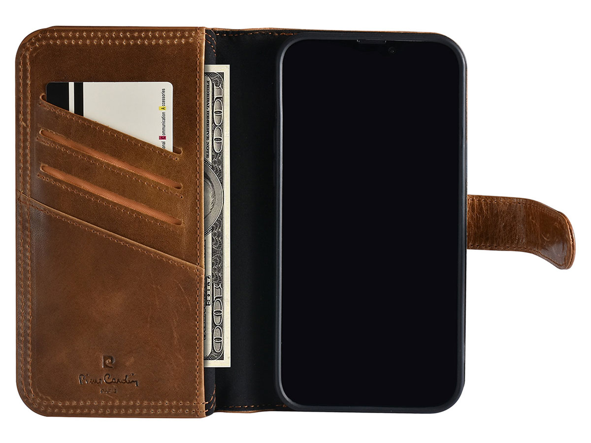 Pierre Cardin True Wallet Bruin Leer - iPhone 13 Pro Max hoesje