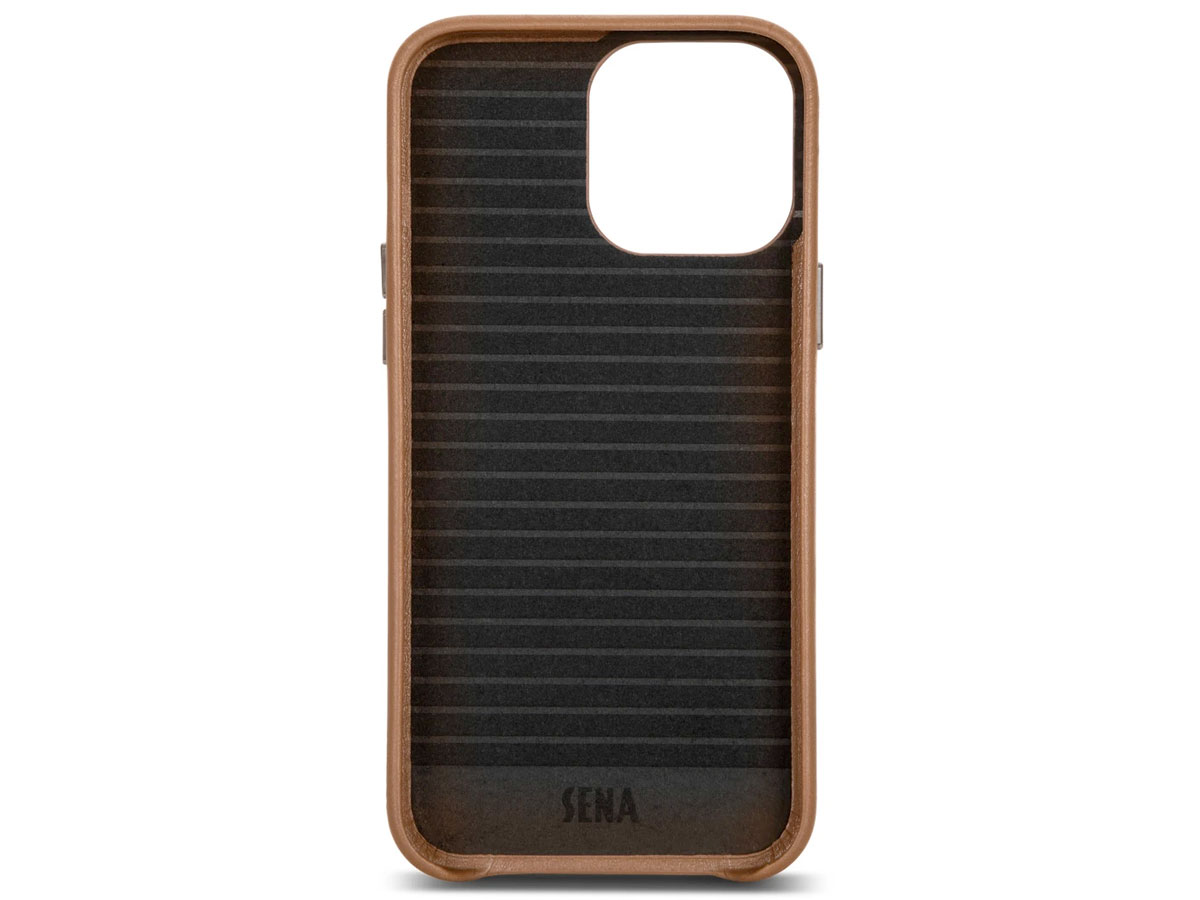 Sena LeatherSkin Case Bruin - iPhone 13 Pro Max Hoesje Leer