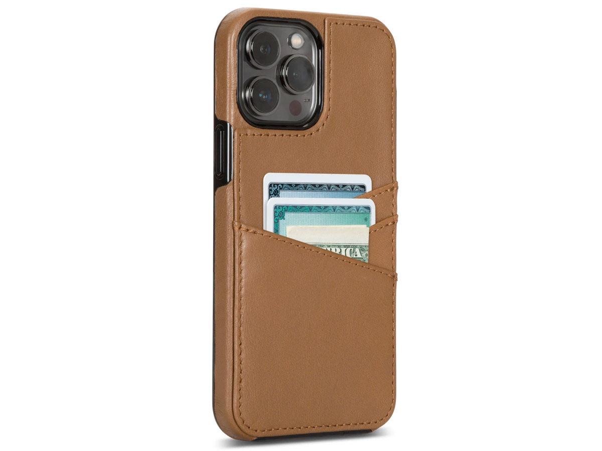 Sena Lugano Wallet Bruin - iPhone 13 Pro Max Hoesje Leer