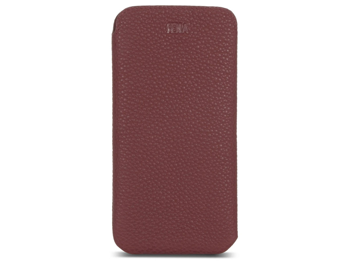 Sena Ultraslim Sleeve Rood Leer - iPhone 13 Pro Max hoesje