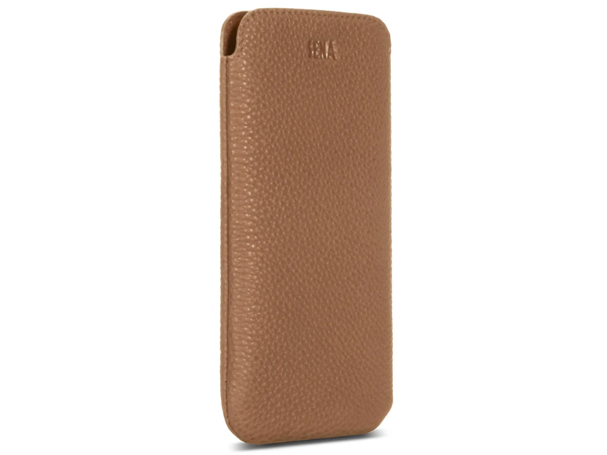 Ga naar beneden Mammoet schors Sena Ultraslim Sleeve Bruin Leer iPhone 13 Pro Max hoes