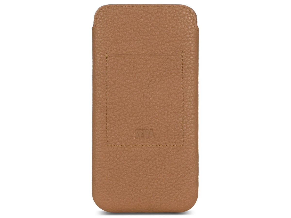 Sena Ultraslim Wallet Sleeve Bruin Leer - iPhone 13 Pro Max hoesje