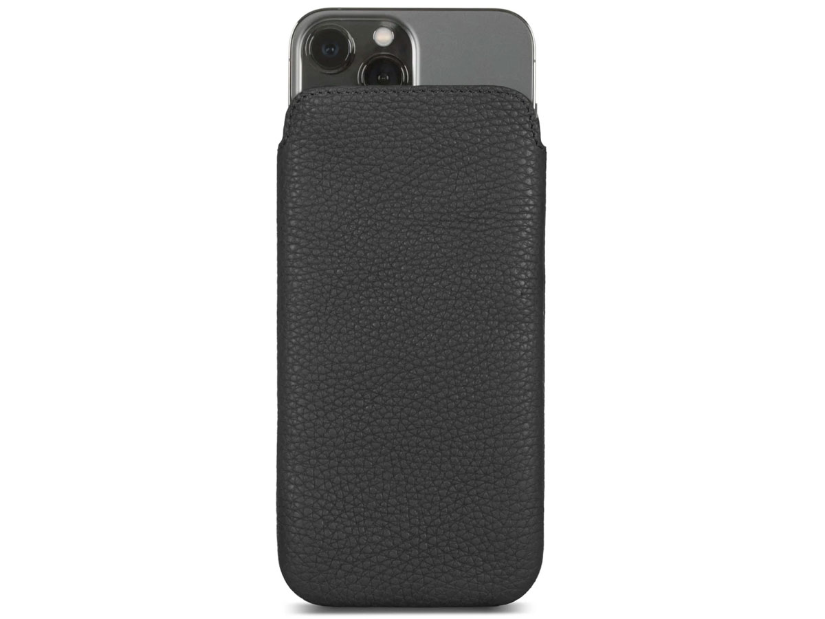 Sena Ultraslim Wallet Sleeve Zwart Leer - iPhone 13 Pro Max hoesje