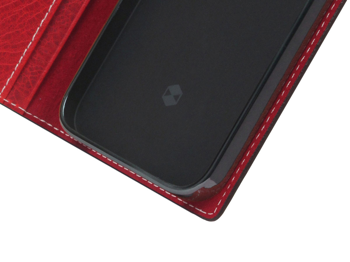 SLG Design D7 Italian Wax Leer Rood - iPhone 13 Pro Max hoesje