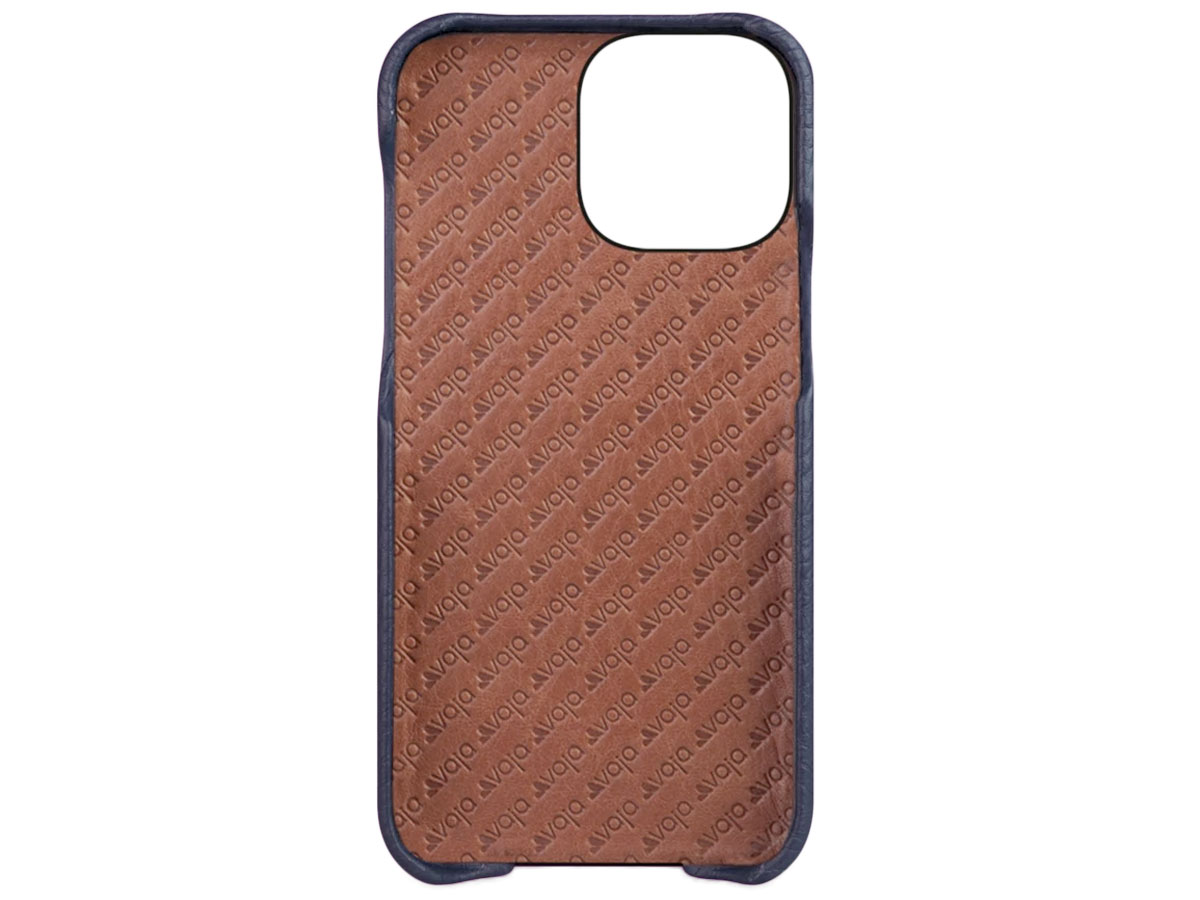 Vaja Grip Leather MagSafe Case Blauw - iPhone 13 Pro Max Hoesje Leer