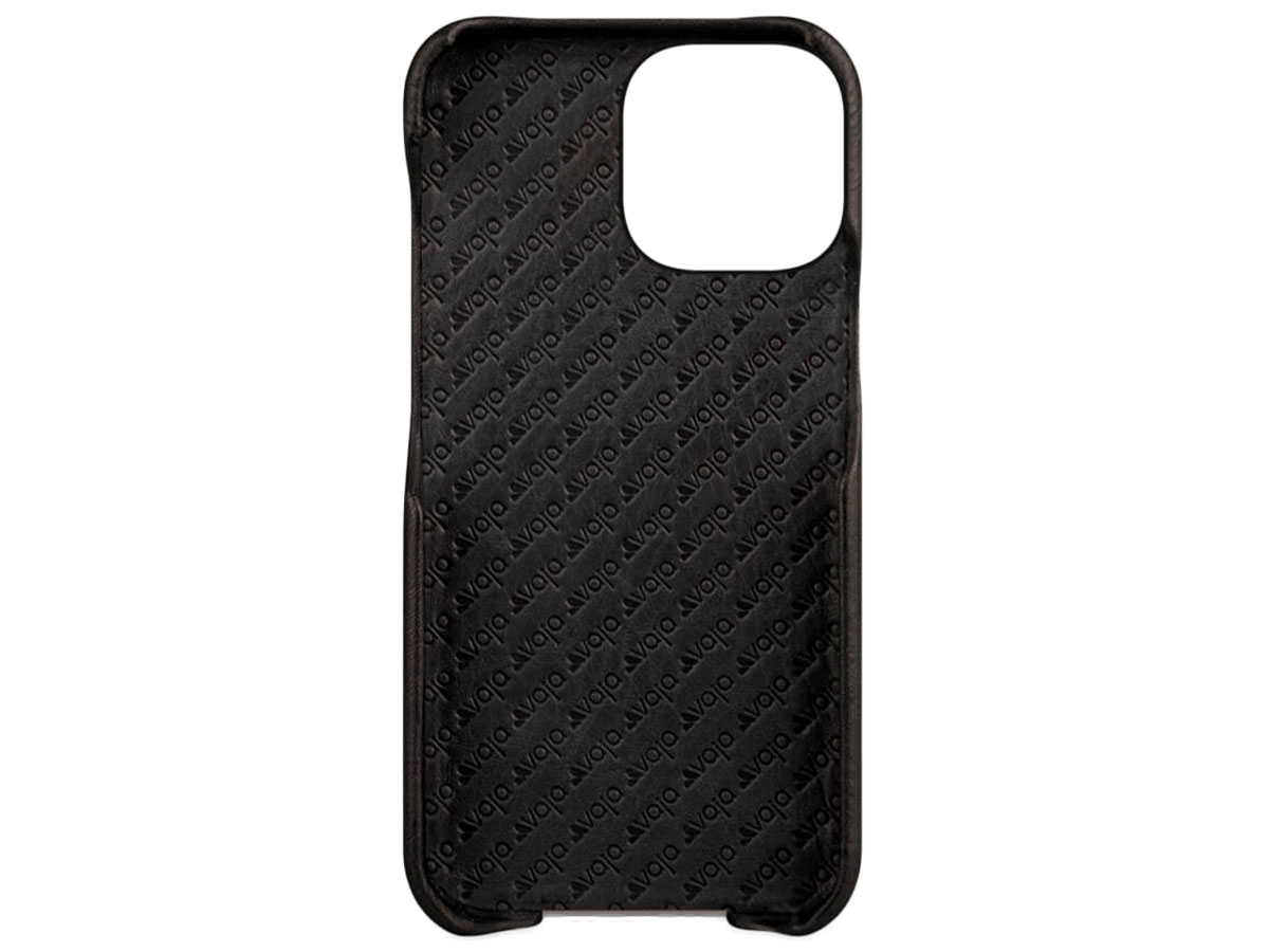 Vaja Grip Leather MagSafe Case Zwart - iPhone 13 Pro Max Hoesje Leer