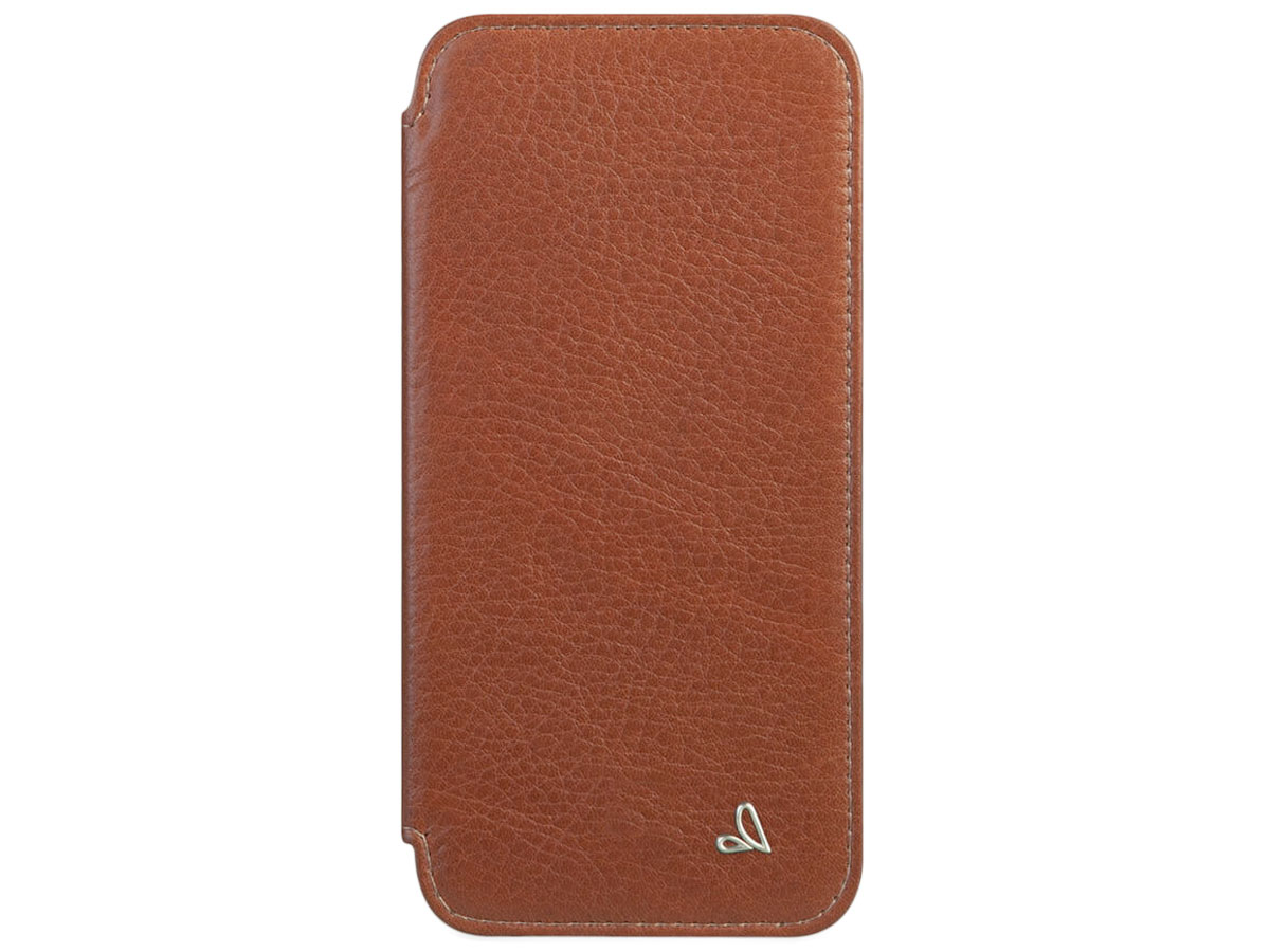 Vaja Nuova Pelle MagSafe Leather Case Cognac - iPhone 13 Pro Max Hoesje