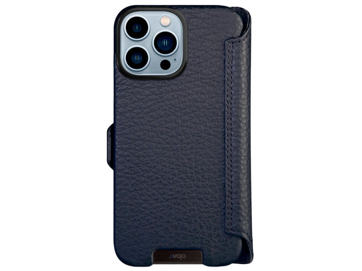 Vaja Wallet Leather Case MagSafe Donkerblauw - iPhone 13 Pro Max Hoesje Leer
