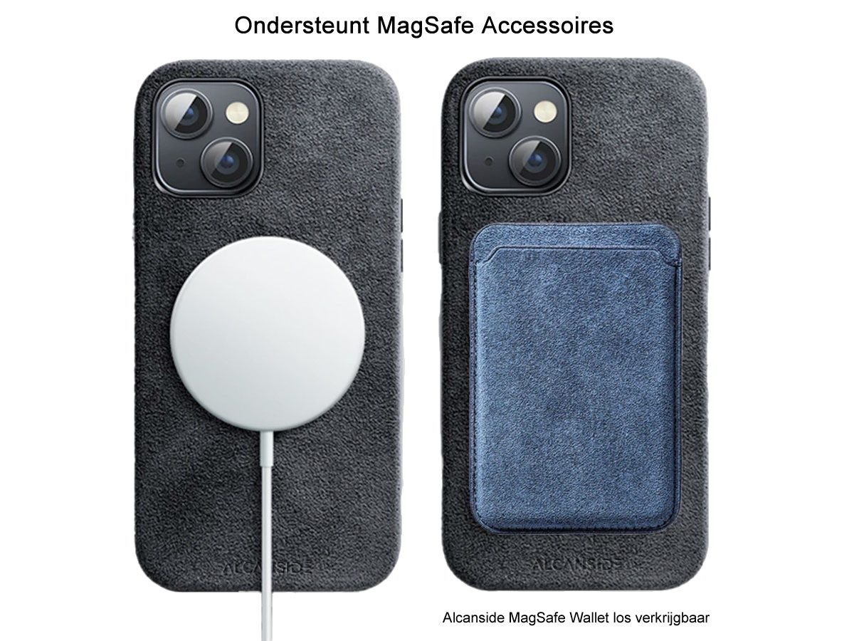 Alcanside Alcantara MagSafe Case Space Grey - iPhone 14 hoesje