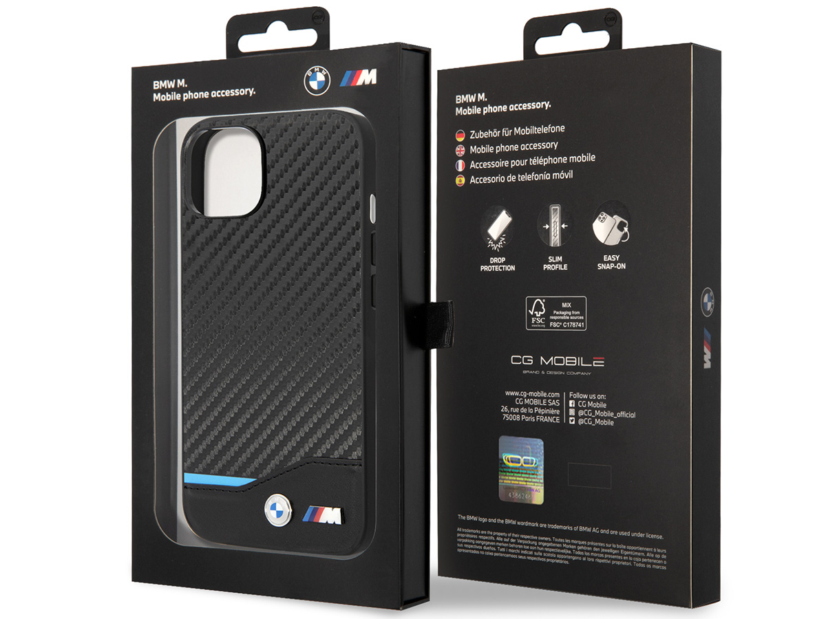 BMW M Carbon Look Case - iPhone 14 hoesje