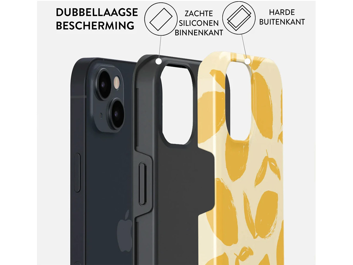 Burga Tough Case Lemon Tart - Rugged Fashionable iPhone 14 Hoesje