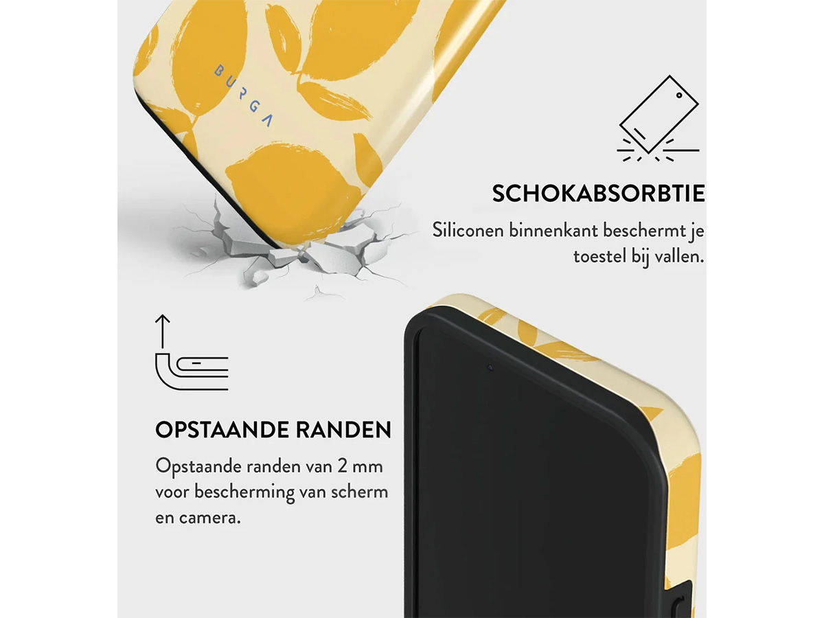 Burga Tough Case Lemon Tart - Rugged Fashionable iPhone 14 Hoesje