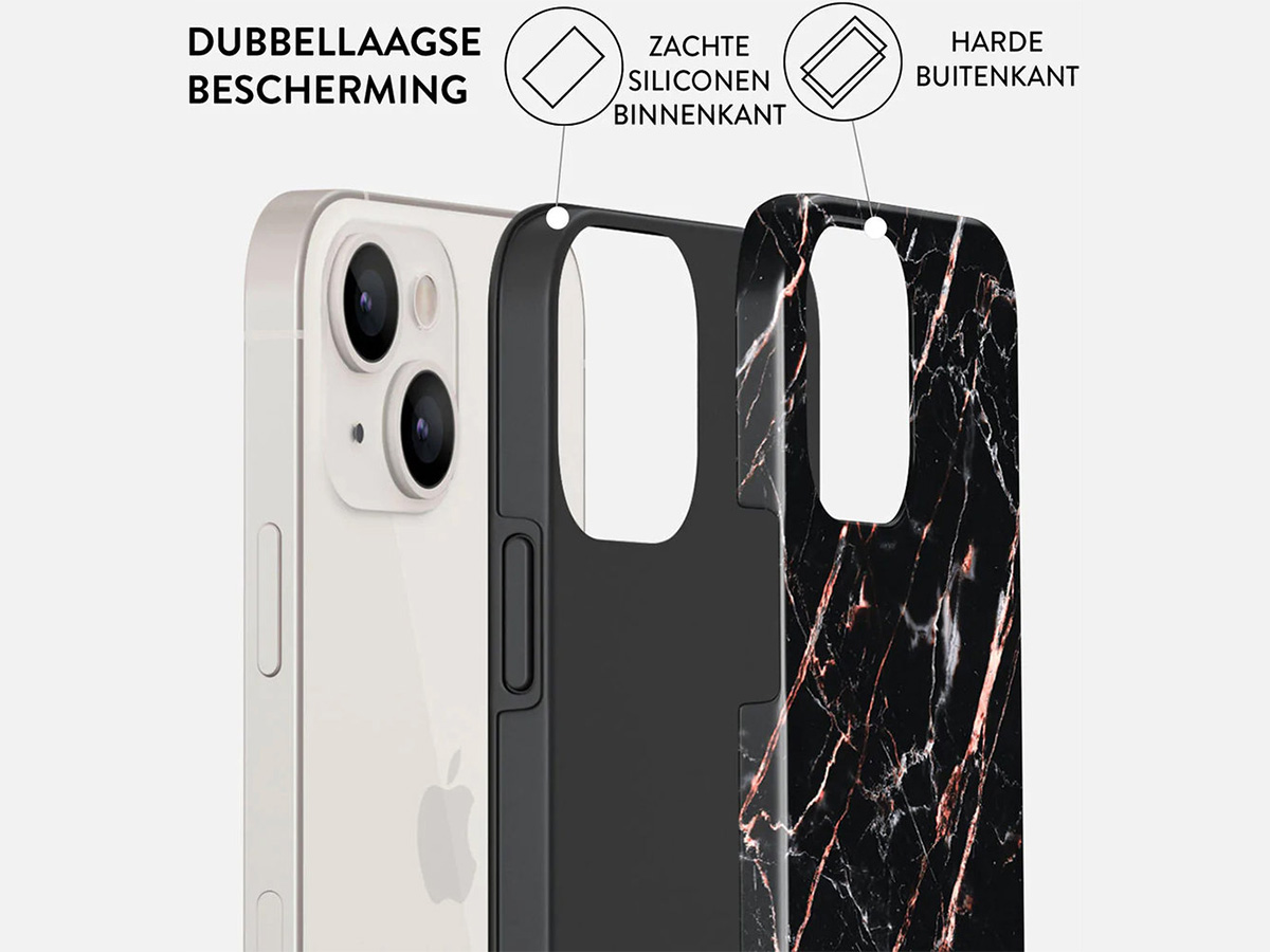 Burga Tough Case Rose Gold Marble - iPhone 14 Hoesje