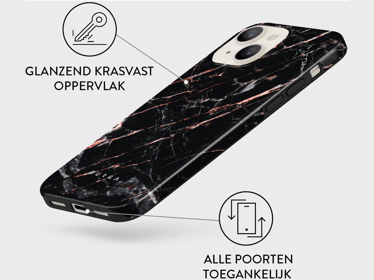 Burga Tough Case Rose Gold Marble - iPhone 14 Hoesje