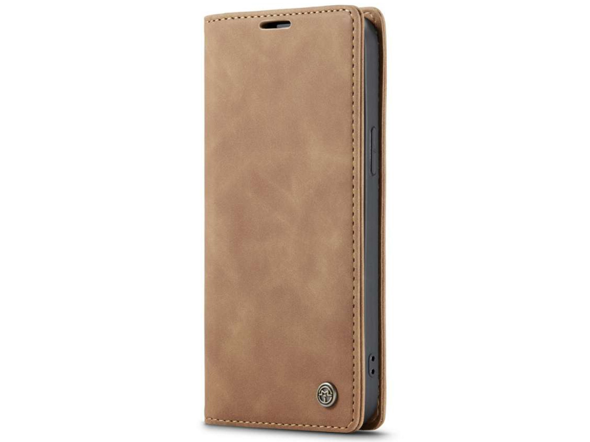 CaseMe Vintage Bookcase Tan Bruin - iPhone 14 hoesje