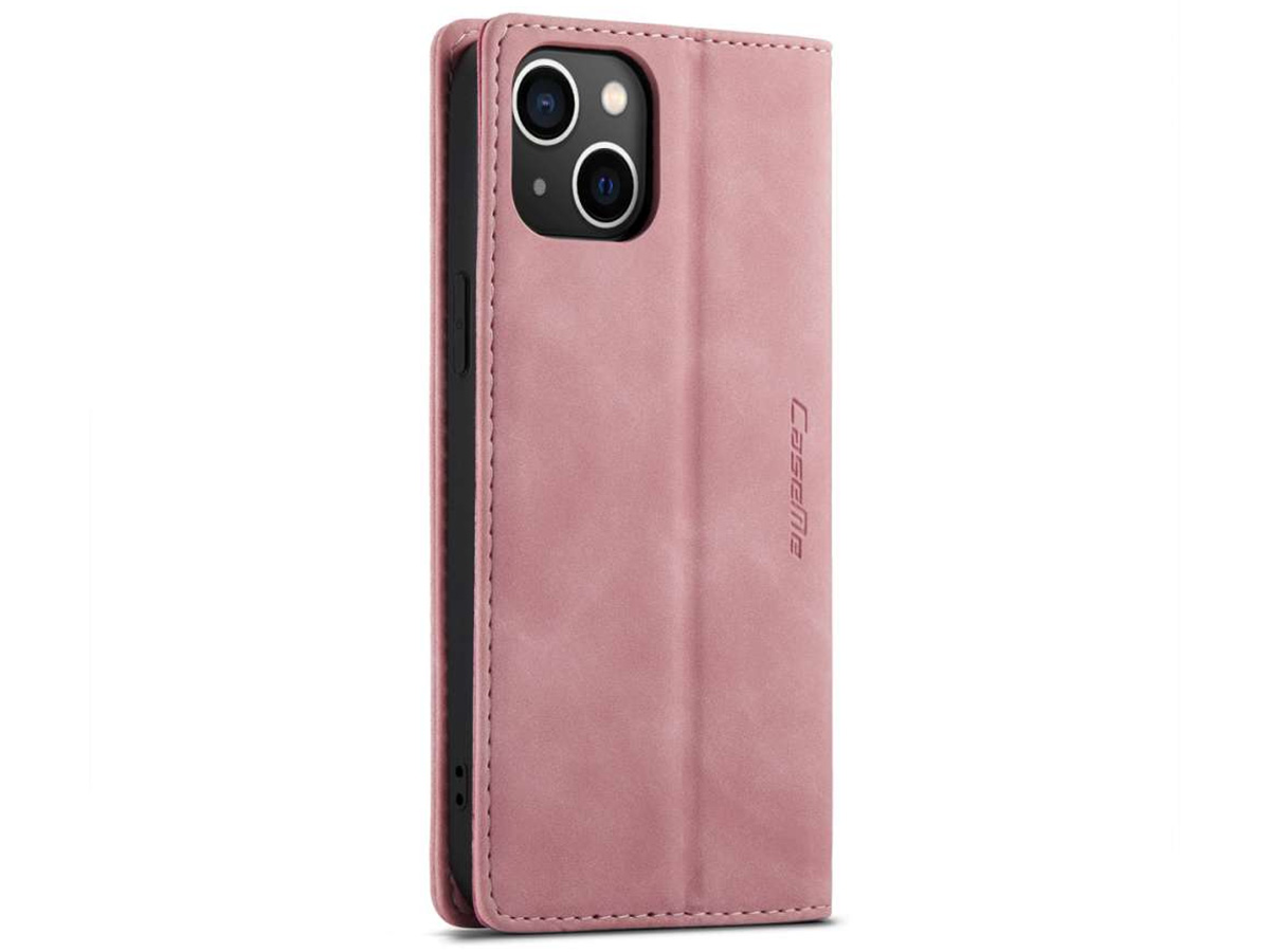 CaseMe Vintage Bookcase Roze - iPhone 14 hoesje