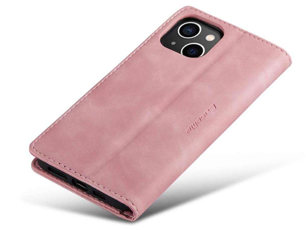 CaseMe Vintage Bookcase Roze - iPhone 14 hoesje