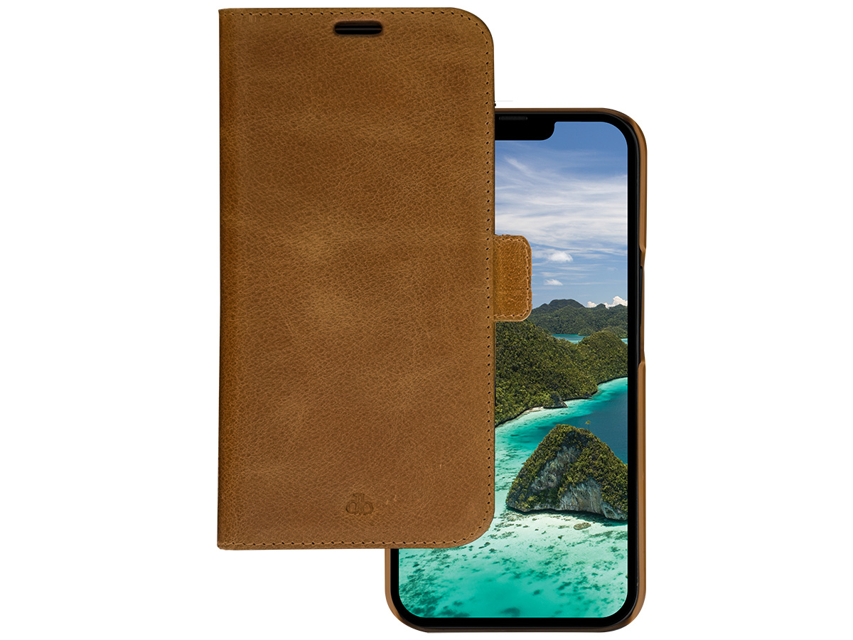 dbramante1928 Lynge Magnetic 2in1 Case Tan - Leren iPhone 14 Hoesje