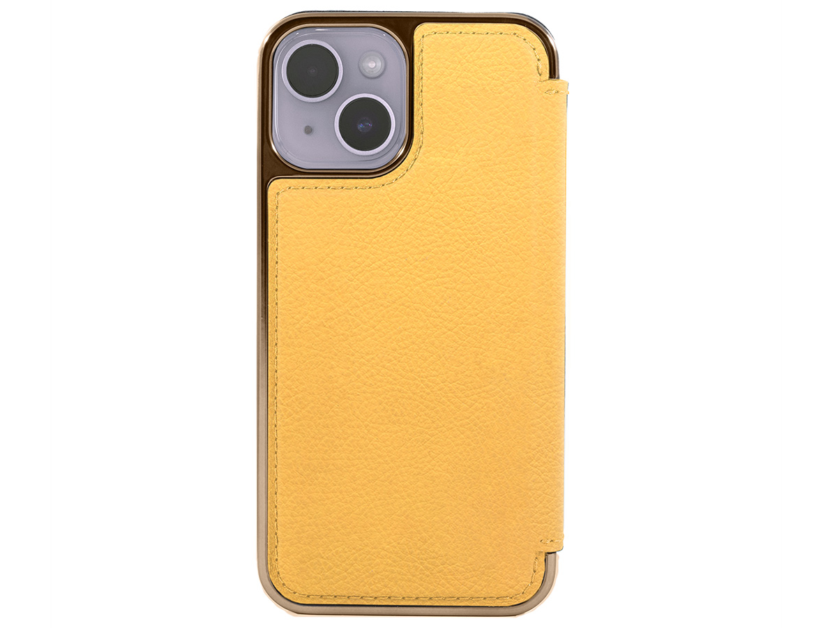 Greenwich Blake MagSafe Leather Folio Canary - iPhone 14 Hoesje