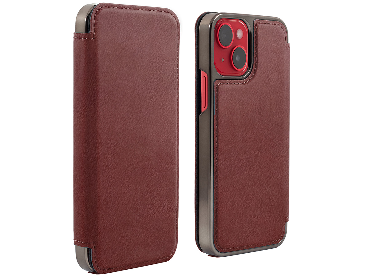 Greenwich Blake MagSafe Leather Folio Fireglow - iPhone 14 Hoesje