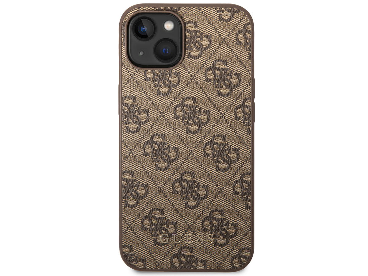 Guess 4G Monogram Case Bruin - iPhone 14 hoesje