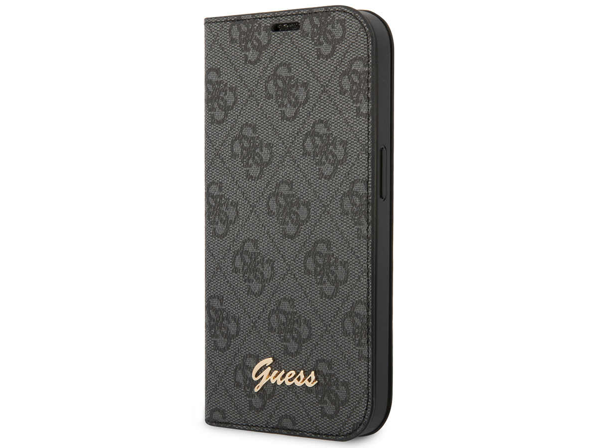 Guess 4G Monogram BookCase Grijs - iPhone 14 hoesje