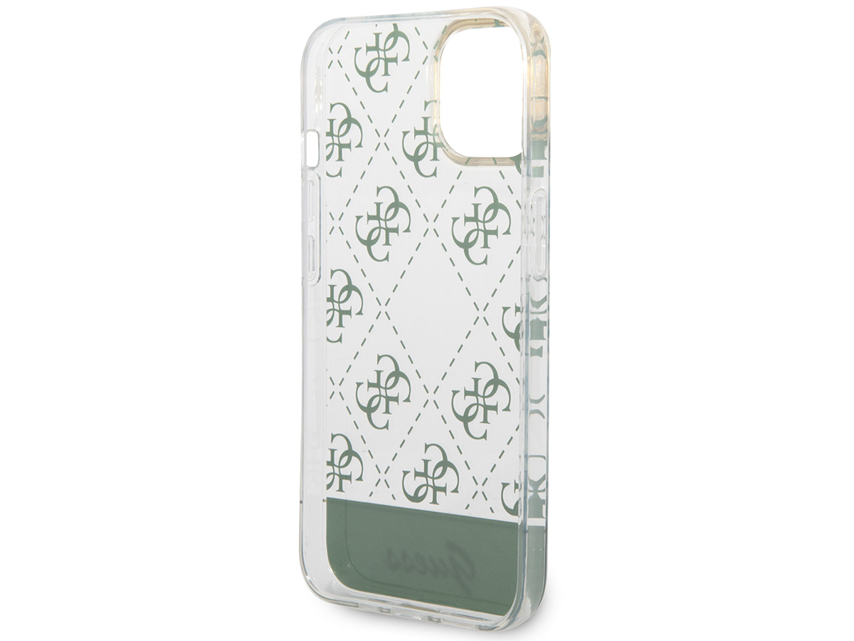 Guess 4G Monogram TPU Case Groen - iPhone 14 hoesje