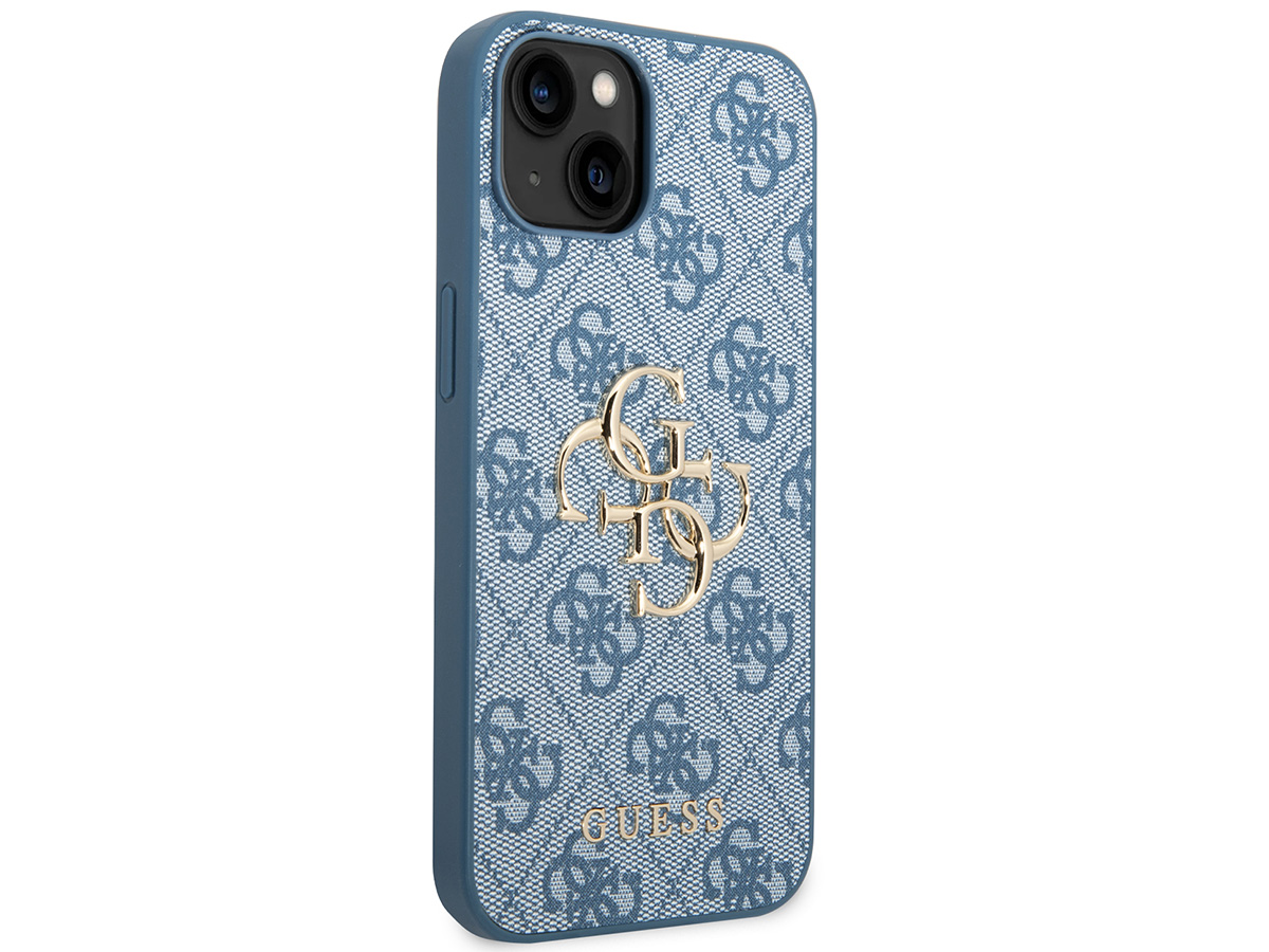 Guess Big 4G Monogram Case Blauw - iPhone 14 hoesje