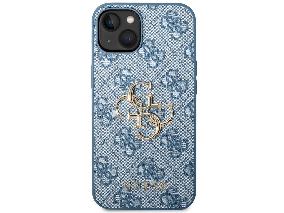 Guess Big 4G Monogram Case Blauw - iPhone 14 hoesje