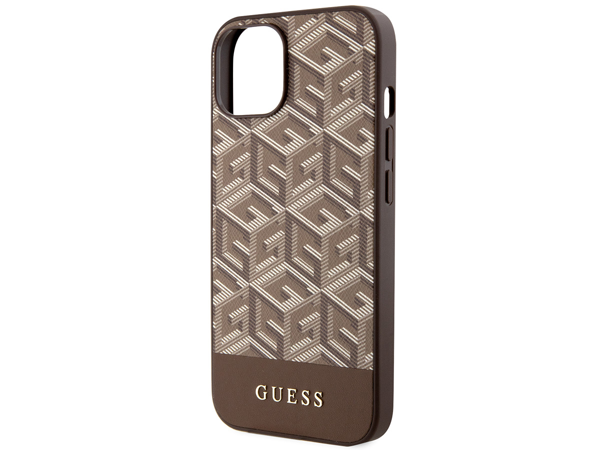 Guess G-Cube MagSafe Case Bruin - iPhone 14 hoesje