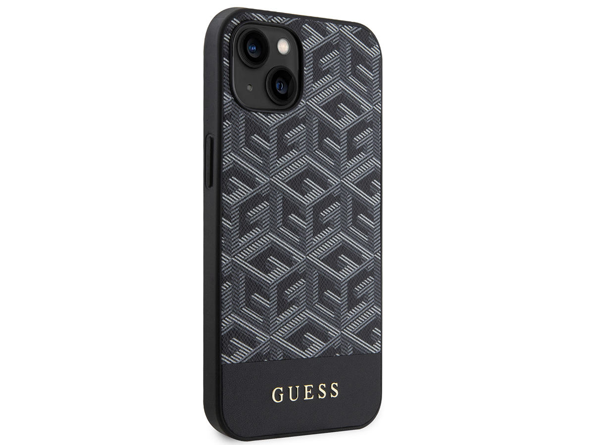 Guess G-Cube MagSafe Case Zwart - iPhone 14 hoesje