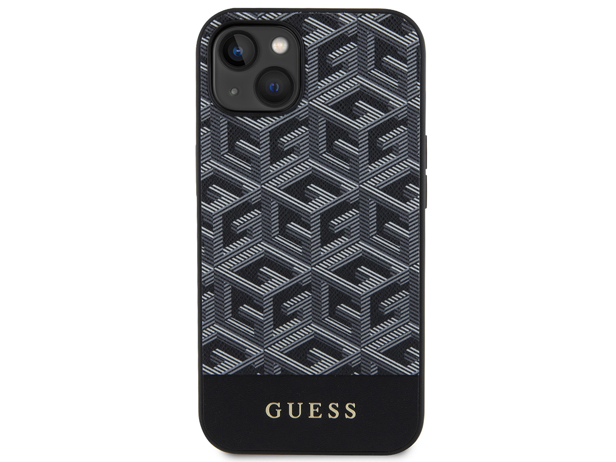 Guess G-Cube MagSafe Case Zwart - iPhone 14 hoesje