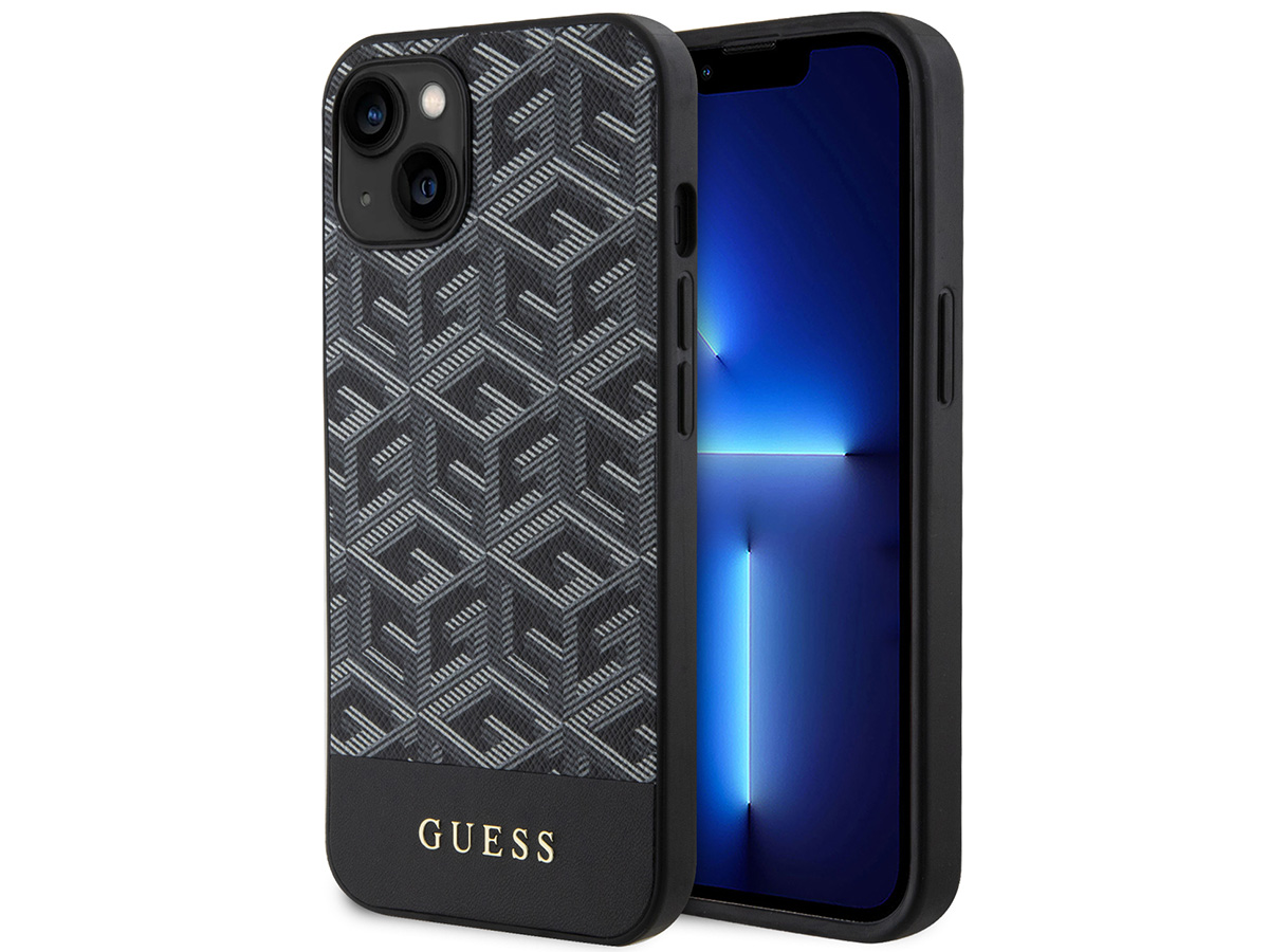 Guess G-Cube MagSafe Case Zwart - iPhone 14 hoesje