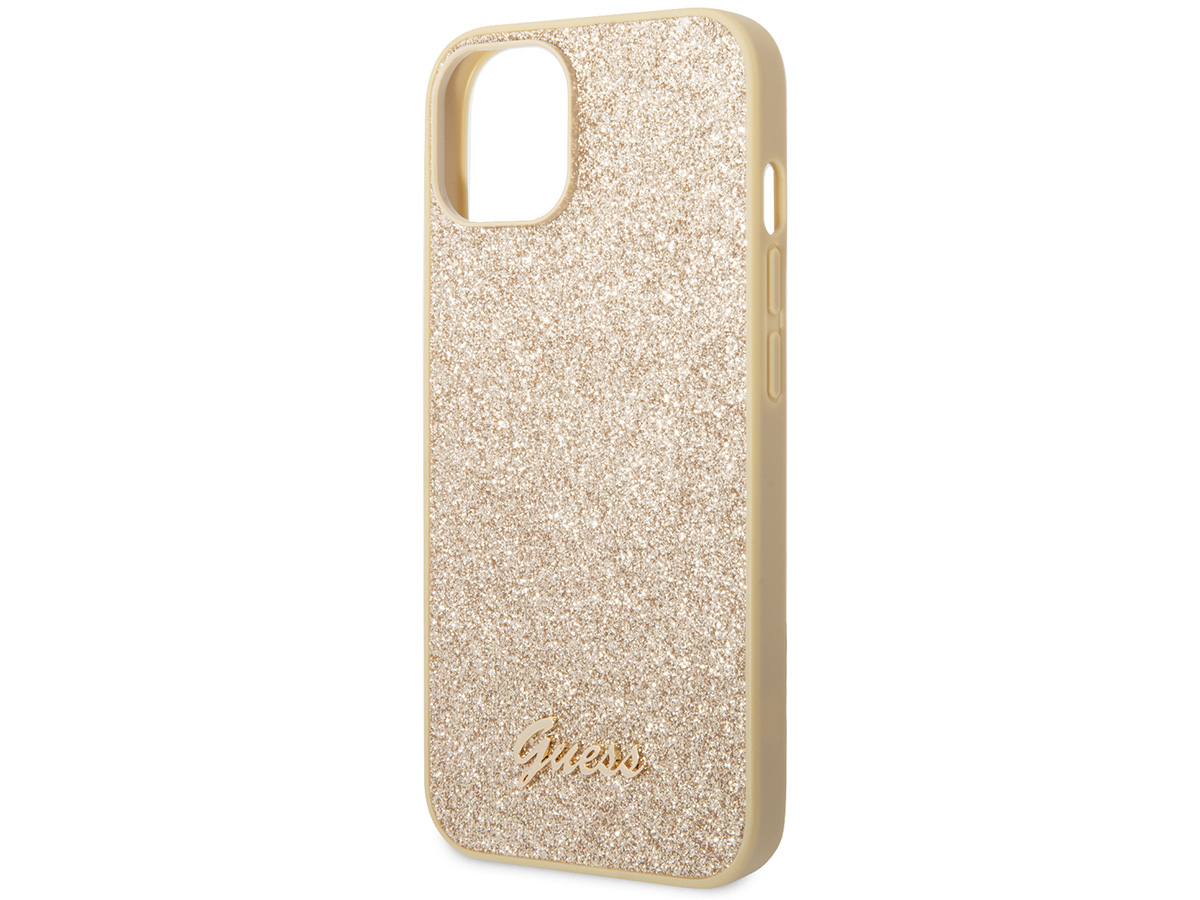 Guess Glitter TPU Case Goud - iPhone 14 hoesje