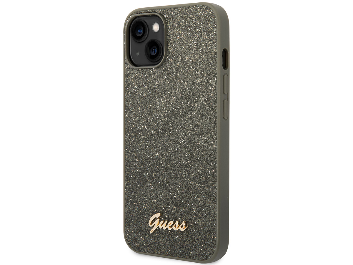 Guess Glitter TPU Case Groen - iPhone 14 hoesje