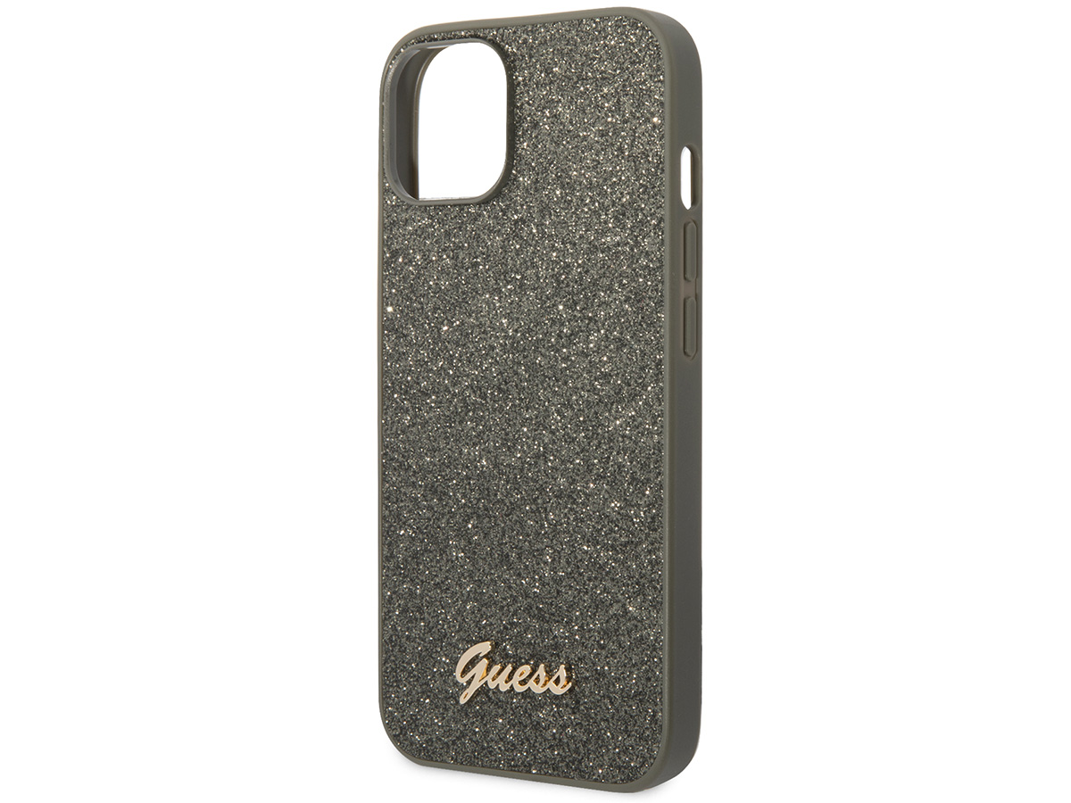 Guess Glitter TPU Case Groen - iPhone 14 hoesje