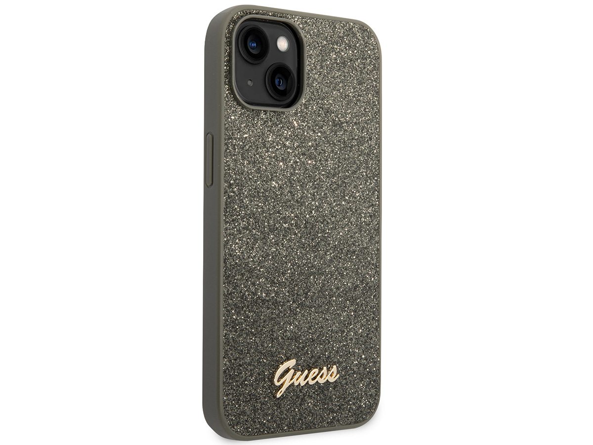 Guess Glitter TPU Case Groen - iPhone 14 hoesje