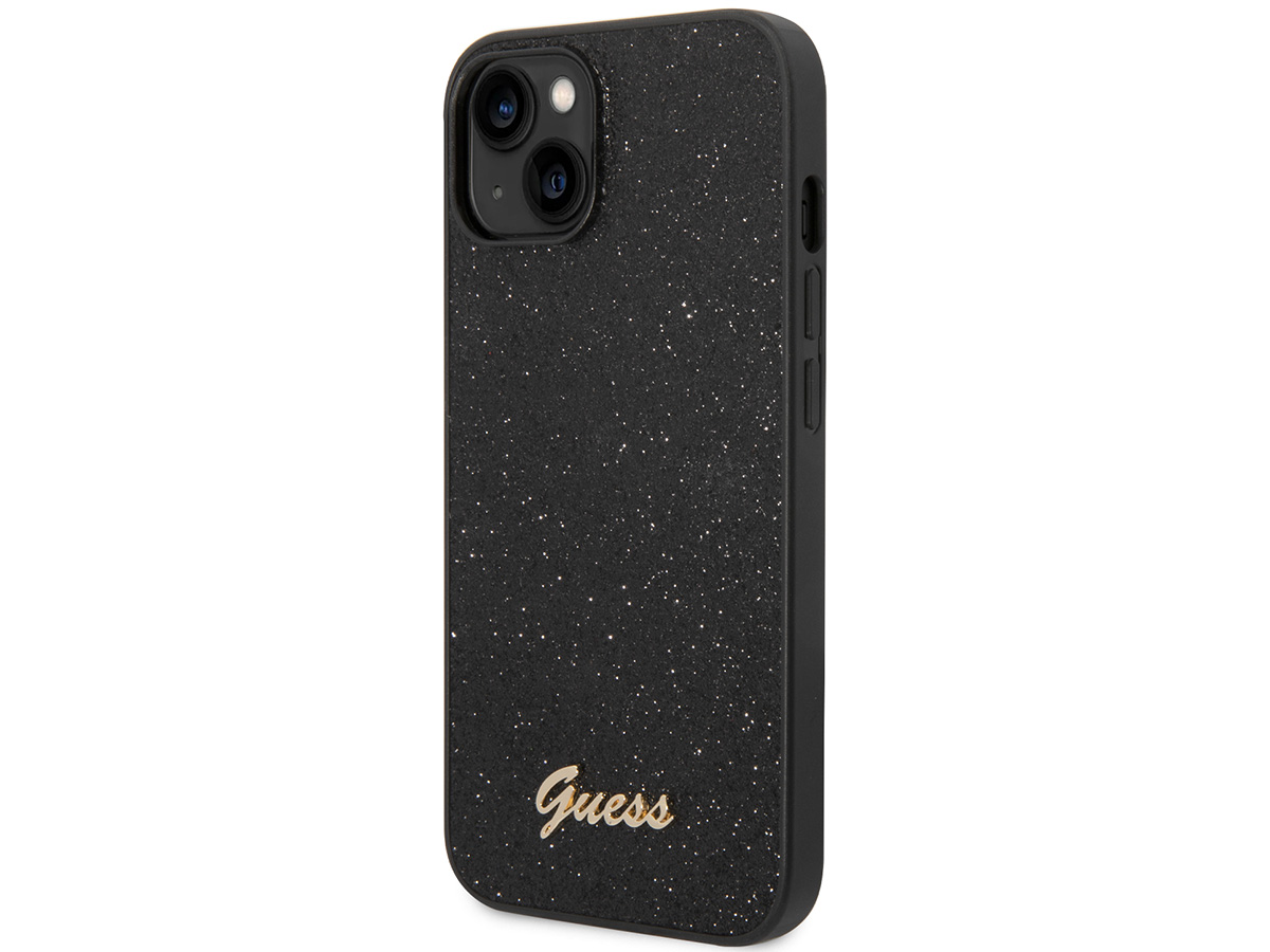 Guess Glitter TPU Case Zwart - iPhone 14 hoesje