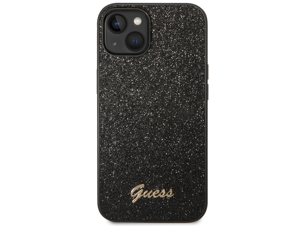 Guess Glitter TPU Case Zwart - iPhone 14 hoesje