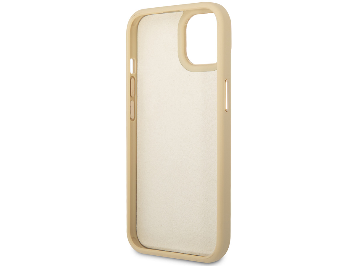 Guess Glossy Croco Case Goud - iPhone 14 hoesje